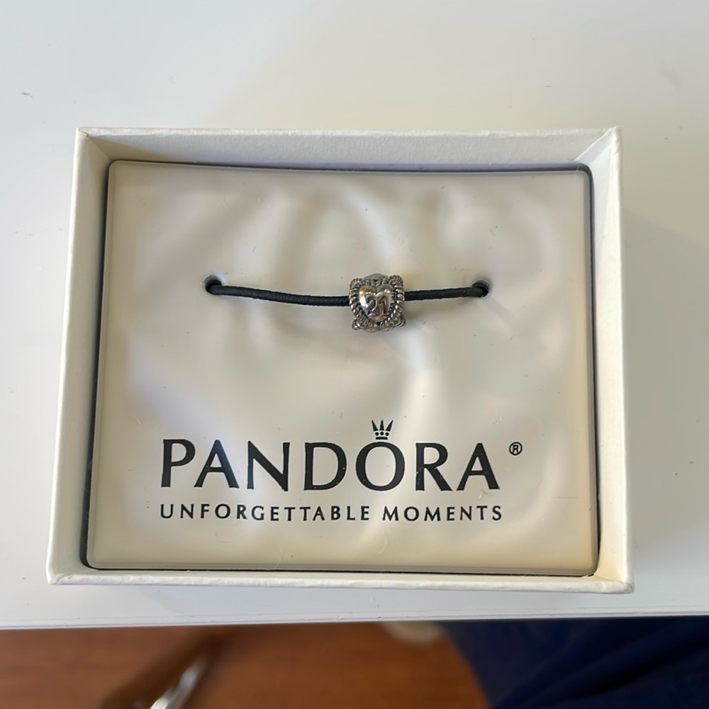 Pandora Bracelet 21 Birthday Charm (Silver)
